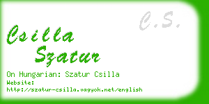 csilla szatur business card